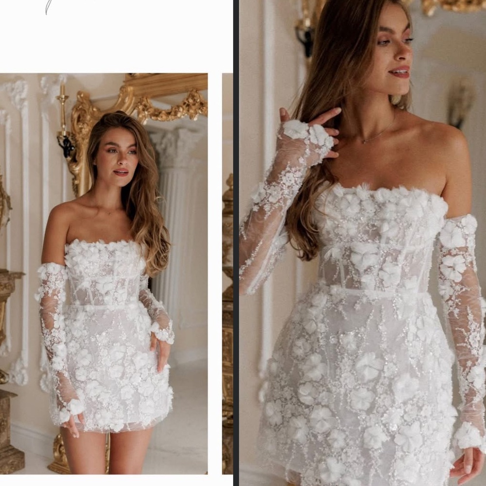 Elegant White Floral Off-Shoulder Dress